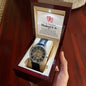 To my wonderful husband to be - Men's OpenWork Watch with Mahogany Box - Show him he IS Special!