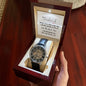 My Husband, when I tell you I love you - Men's OpenWork Watch with Mahogany Box - Show him he IS Special!