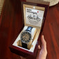 Happy Anniversary, its been an amazing years - Men's OpenWork Watch with Mahogany Box - Show him he IS Special!
