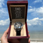 Dad you have loved me - Men's OpenWork Watch with Mahogany Box - Show him he IS Special!