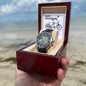 Happy Anniversary, its been an amazing years - Men's OpenWork Watch with Mahogany Box - Show him he IS Special!