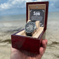 To My Son - I wish you the strength to face challenges - Men's OpenWork Watch with Mahogany Box - Show him he IS Special!