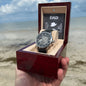 Dad I know you have loved me - Men's OpenWork Watch with Mahogany Box - Show him he IS Special!