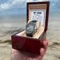 You will forever be my always - Men's OpenWork Watch with Mahogany Box - Show him he IS Special!