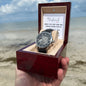 My Husband, when I tell you I love you - Men's OpenWork Watch with Mahogany Box - Show him he IS Special!