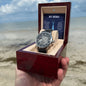 Dad my Hero - Men's OpenWork Watch with Mahogany Box - Show him he IS Special!