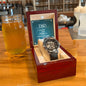 Dad a Son's first Hero - Men's OpenWork Watch with Mahogany Box - Show him he IS Special!