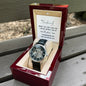My Husband, when I tell you I love you - Men's OpenWork Watch with Mahogany Box - Show him he IS Special!