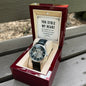 My Man-You stole my heart - Men's OpenWork Watch with Mahogany Box - Show him he IS Special!