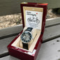 Happy Anniversary, its been an amazing years - Men's OpenWork Watch with Mahogany Box - Show him he IS Special!