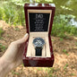 Dad you have loved me - Men's OpenWork Watch with Mahogany Box - Show him he IS Special!