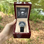 Dad I know you have loved me - Men's OpenWork Watch with Mahogany Box - Show him he IS Special!