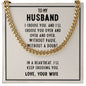 Husband - I choose you - CELEBRATE that Amazing Man with this Cuban Link Chain - He'll Love it!