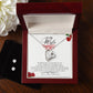 To My Wife, HAPPY MOTHER'S DAY - Forever Love Necklace & Clear CZ Earrings - the Perfect "I Love you" Gift!