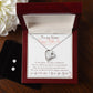 To my Sister, HAPPY MOTHER'S DAY - Forever Love Necklace & Clear CZ Earrings - the Perfect "You are Loved" Gift!