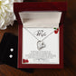 To My Wife, You are Loved - Forever Love Necklace & Clear CZ Earrings - the Perfect Gift for ANY Occassion!