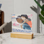 LED Lighted Acrylic Square, the PERFECT Father's Day Gift - BEST DAD EVER - From your Daughter, I Love You!