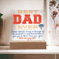 LED Lighted Acrylic Square, the PERFECT Father's Day Gift - BEST DAD EVER - From your Now Amazing Son, I Love You!