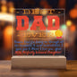 LED Lighted Acrylic Square, the PERFECT Father's Day Gift - BEST DAD EVER - From your Now Perfectly Behaved Daughter, I Love You!