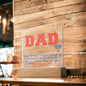 LED Lighted Acrylic Square, the PERFECT Father's Day Gift - BEST DAD EVER - From your Now Amazing Son, I Love You!