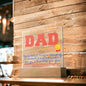 LED Lighted Acrylic Square, the PERFECT Father's Day Gift - BEST DAD EVER - From your Now Perfectly Behaved Daughter, I Love You!
