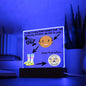 LED Lighted Acrylic Square, the PERFECT Father's Day Gift - My Loving Bald-Headed Dad!  Love, Your Daughter!