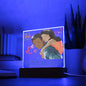 LED Lighted Acrylic Square, the PERFECT Father's Day Gift - BEST DAD EVER - From your Daughter, I Love You!