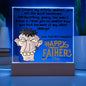 HAPPY FATHER'S DAY DAD - LED Lighted Acrylic Square, the PERFECT Gift - You are the most handsome & I love You, Forgive my other siblings!  Your Best Daughter!