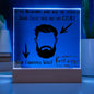 LED Lighted Acrylic Square, the PERFECT Father's Day Gift from your Fabulous Wife - To my Husband, Coolest Swag Ever, my G.O.A.T.