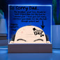 LED Lighted Acrylic Square, the PERFECT Father's Day Gift - So Sorry Dad, My Brother, your Son, should be held responsible for YOUR Hair Loss! - Best Bald headed Dad!
