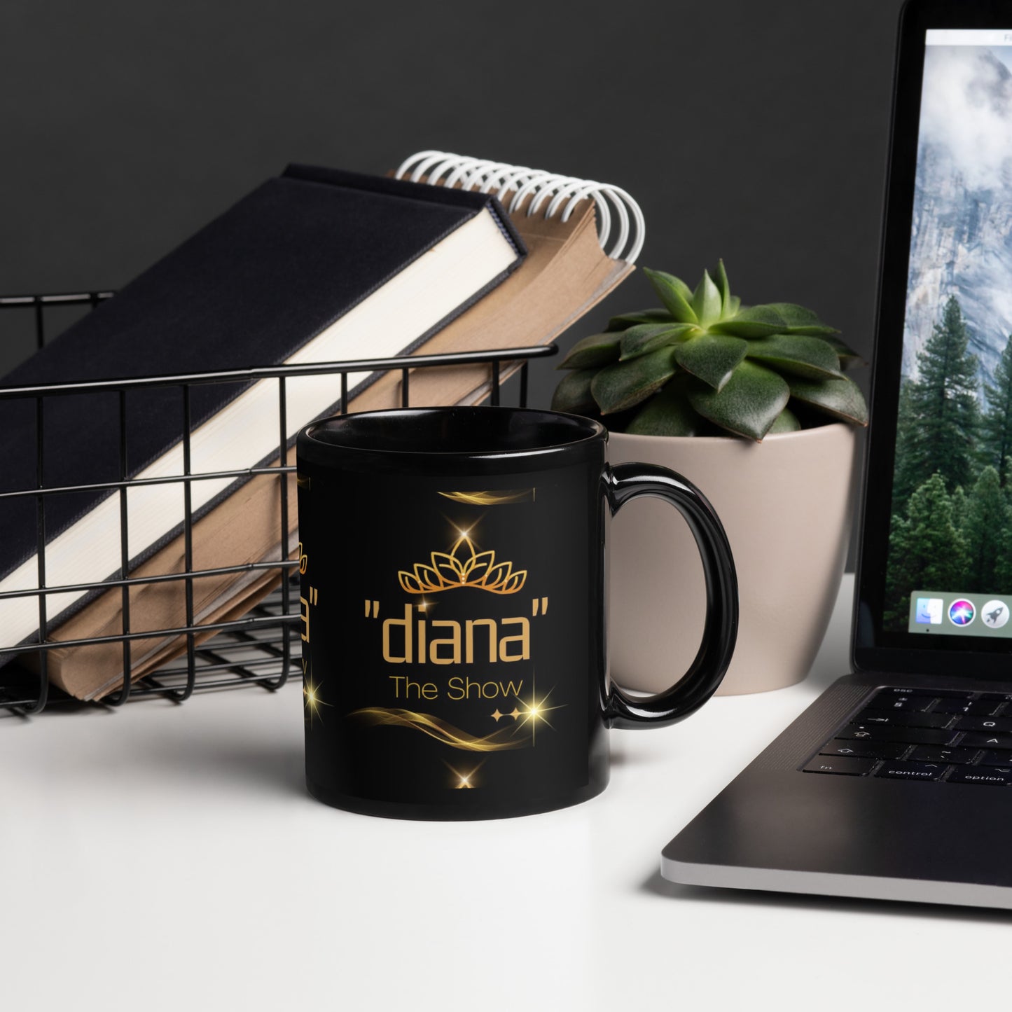 Special Collection "diana - The Show" Black Glossy Mug