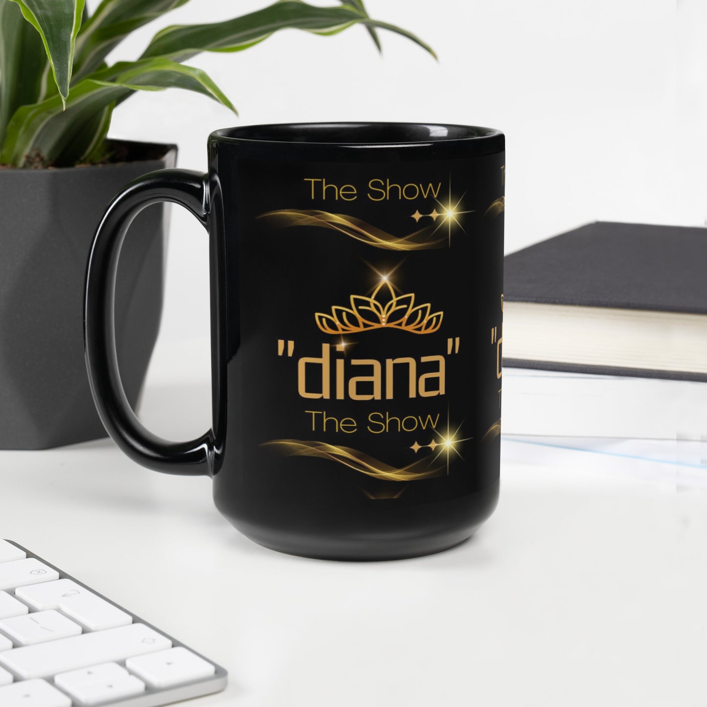 Special Collection "diana - The Show" Black Glossy Mug