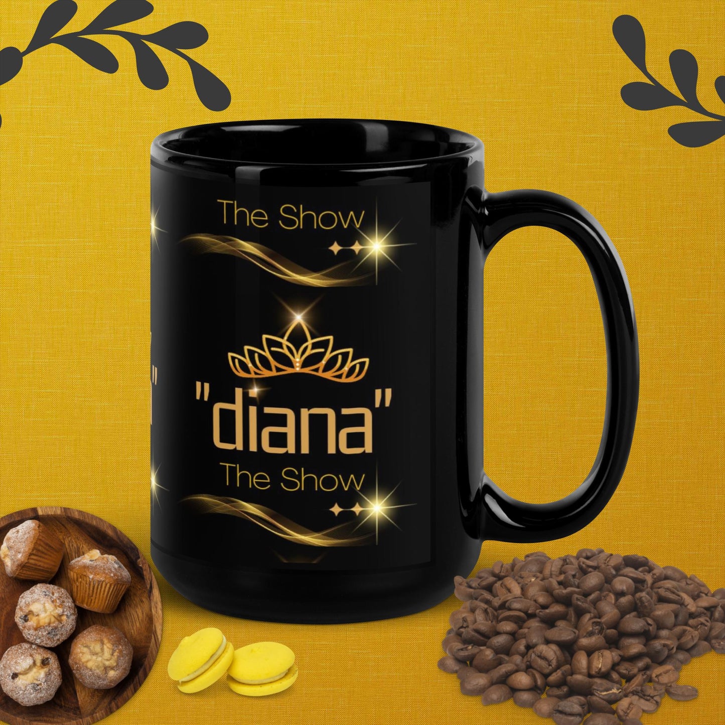 Special Collection Diana - The Show, Black Glossy Mug