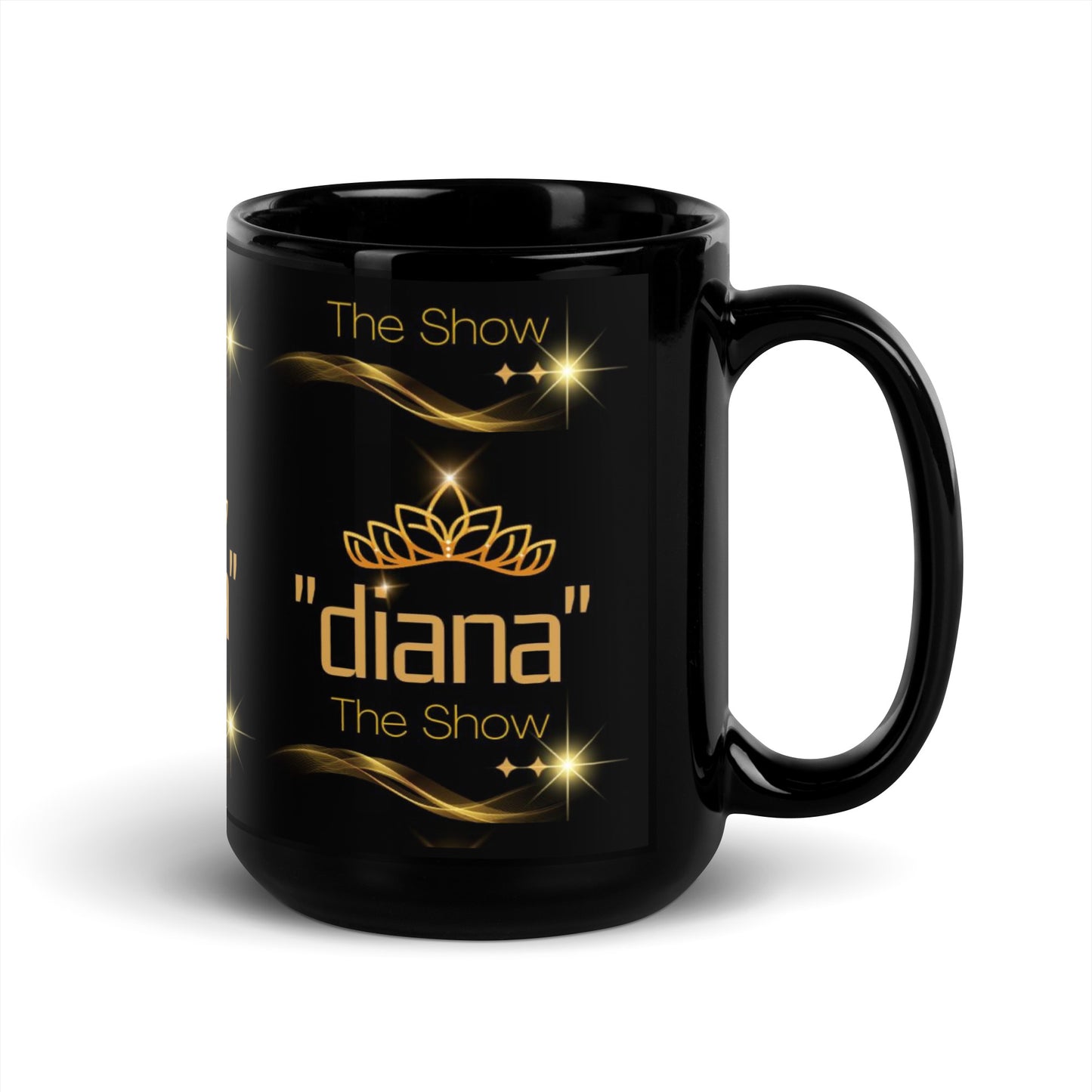 Special Collection "diana - The Show" Black Glossy Mug