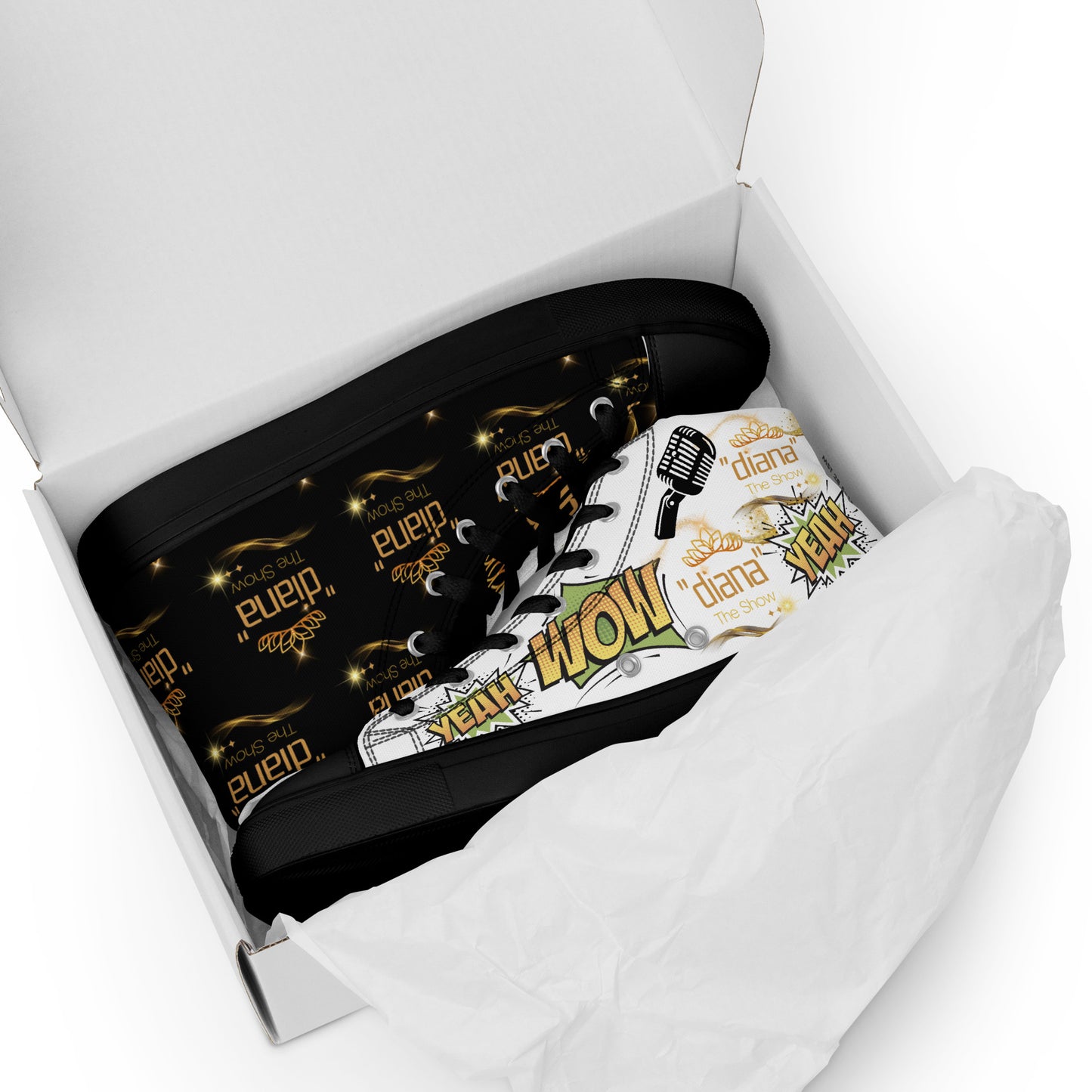 Fun Branded "diana - The Show" Women’s high top canvas shoes