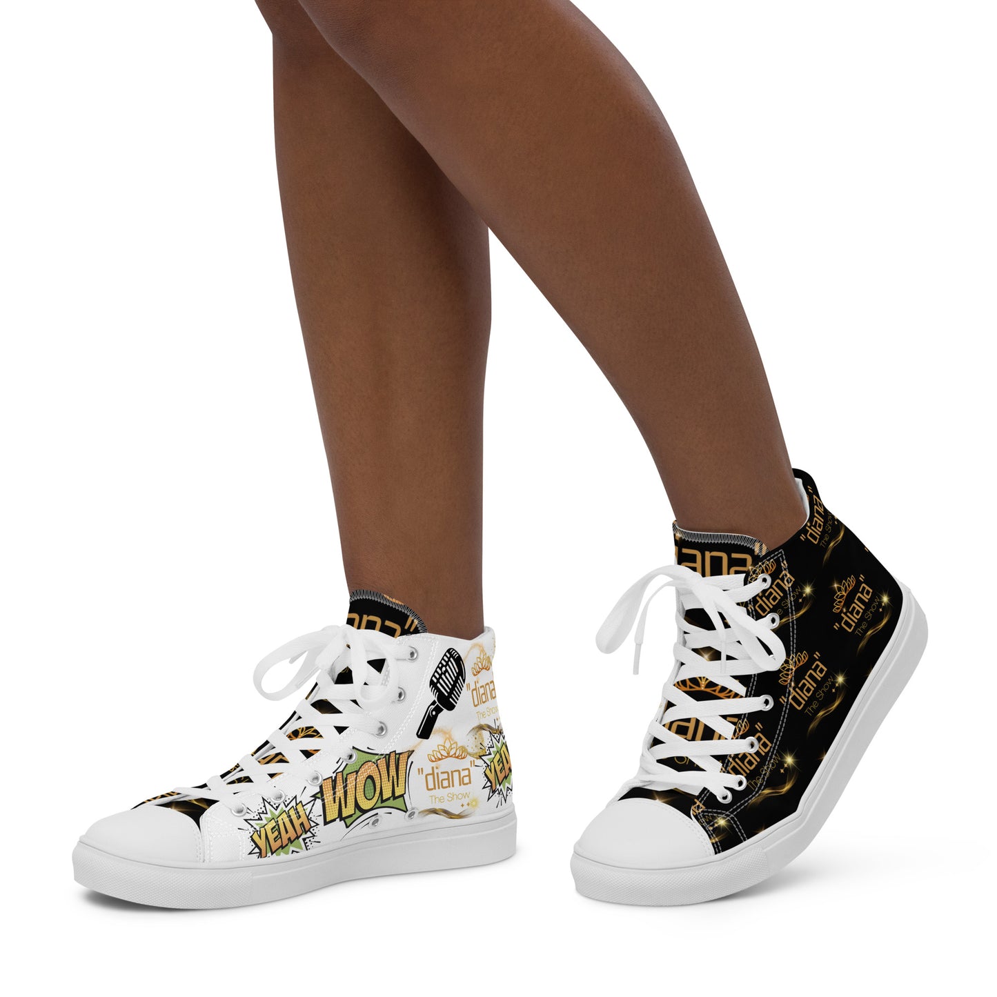 Fun Branded "diana - The Show" Women’s high top canvas shoes