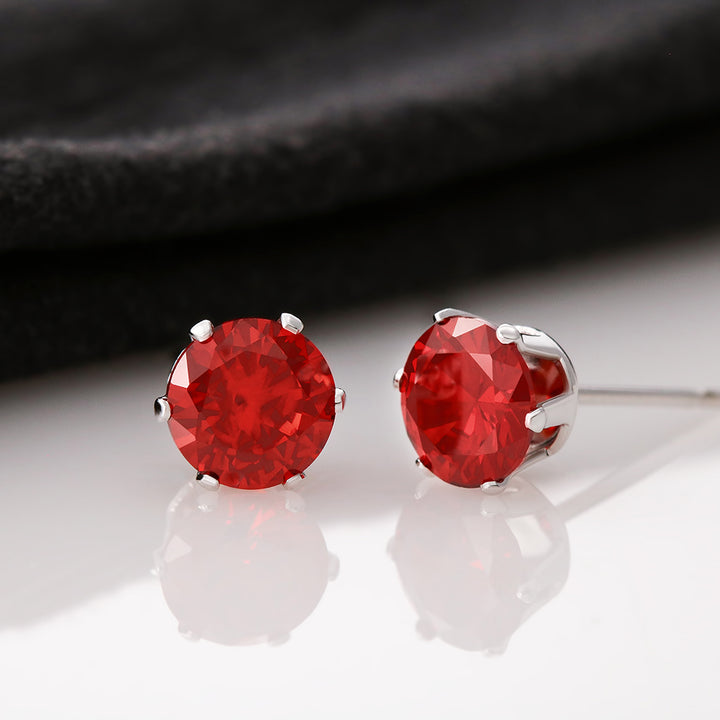 Aretes de Circonita Roja