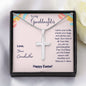 To My Granddaughter - Happy Easter - Personalized Cross Necklace