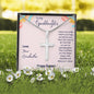 To My Granddaughter - Happy Easter - Personalized Cross Necklace