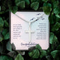 Congratulations Personalized Cross Necklace - Soar Above the rest, from Mom to Daughter!