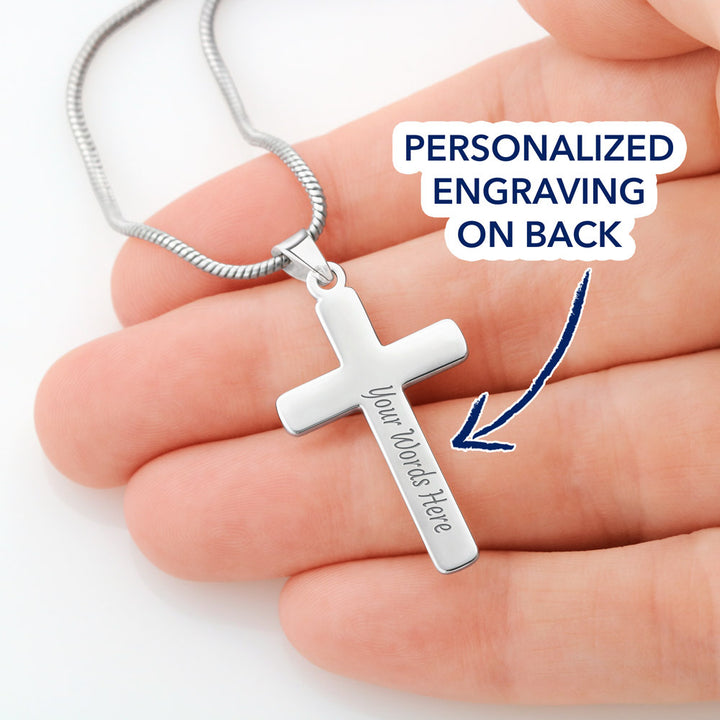 Congratulation on your Confirmation, Personalized Cross Necklace - May God Bless You - Pefect Gift for him or her!