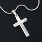 To My Granddaughter - Happy Easter - Personalized Cross Necklace