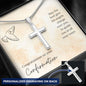 Congratulation on your Confirmation, Personalized Cross Necklace - May God Bless You - Pefect Gift for him or her!
