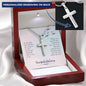 Congratulations Personalized Cross Necklace - Soar Above the rest, from Mom to Daughter!