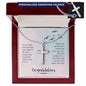 Congratulations Personalized Cross Necklace - Soar Above the rest, from Mom to Daughter!