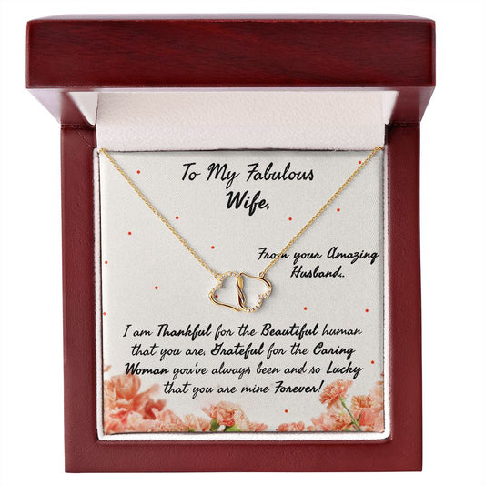 Everlasting Love Solid Gold Necklace - Gift for my Wife