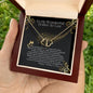 To My Wonderful Mother-In-Law - Everlasting Love 10K Solid Yellow Gold Heart Necklace - Happy Mother's Day, I Love You Mom!