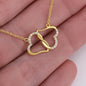 To My Soulmate - Everlasting Love 10K Solid Yellow Gold Heart Necklace - I Love You Forever & Always!