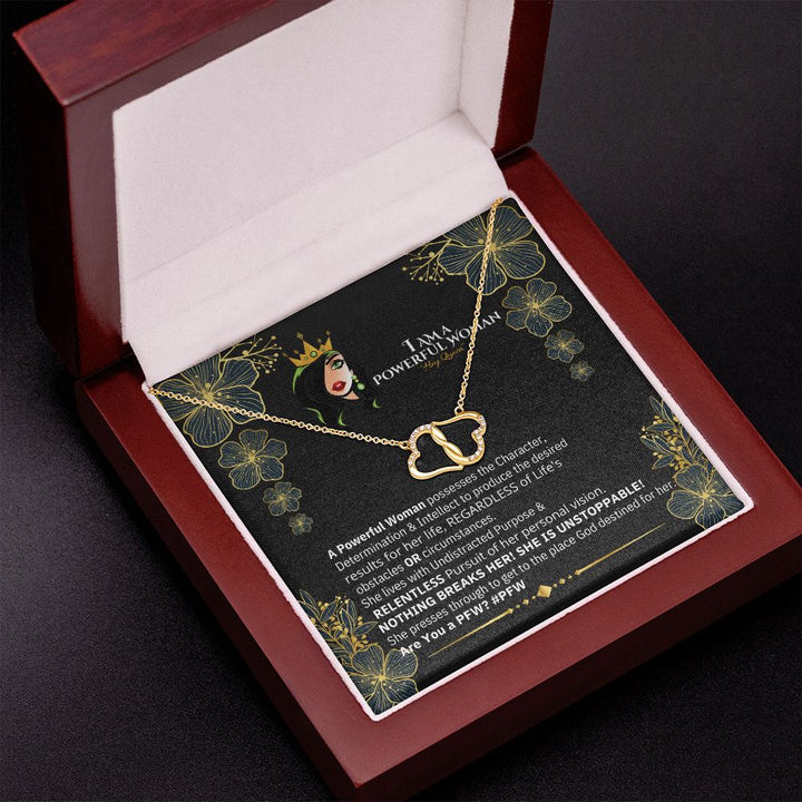 To A Powerful, Beautiful Woman - Everlasting Love 10K Solid Yellow Gold Heart Necklace - You are Amazing!
