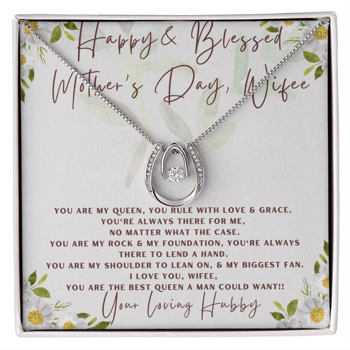 Lucky in Love Necklace - Perfect Gift for the Woman you're in Love with - I Love you honey!  From your Hubby